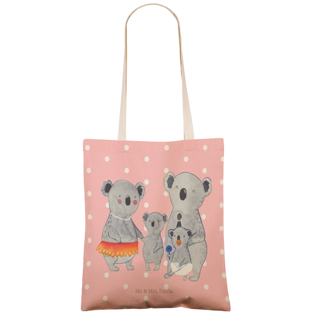 Einkaufstasche Koala Familie Tragetasche, Tasche, Beutel, Stofftasche, Baumwolltasche, Umhängetasche, Shopper, Einkaufstasche, Beuteltasche, Familie, Vatertag, Muttertag, Bruder, Schwester, Mama, Papa, Oma, Opa, Koala, Koalas, Family, Kinder, Geschwister, Familienleben