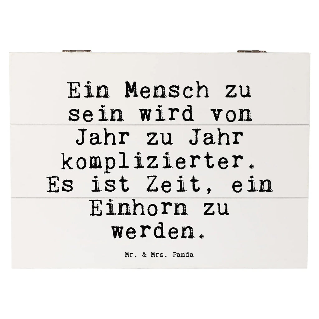 Holzkiste Sprüche und Zitate Ein Mensch zu sein wird von Jahr zu Jahr komplizierter. Es ist Zeit, ein Einhorn zu werden. Holzkiste, Kiste, Schatzkiste, Truhe, Schatulle, XXL, Erinnerungsbox, Erinnerungskiste, Dekokiste, Aufbewahrungsbox, Geschenkbox, Geschenkdose, Spruch, Sprüche, lustige Sprüche, Weisheiten, Zitate, Spruch Geschenke, Spruch Sprüche Weisheiten Zitate Lustig Weisheit Worte