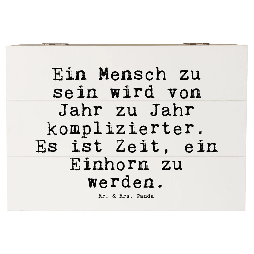 Holzkiste Sprüche und Zitate Ein Mensch zu sein wird von Jahr zu Jahr komplizierter. Es ist Zeit, ein Einhorn zu werden. Holzkiste, Kiste, Schatzkiste, Truhe, Schatulle, XXL, Erinnerungsbox, Erinnerungskiste, Dekokiste, Aufbewahrungsbox, Geschenkbox, Geschenkdose, Spruch, Sprüche, lustige Sprüche, Weisheiten, Zitate, Spruch Geschenke, Spruch Sprüche Weisheiten Zitate Lustig Weisheit Worte