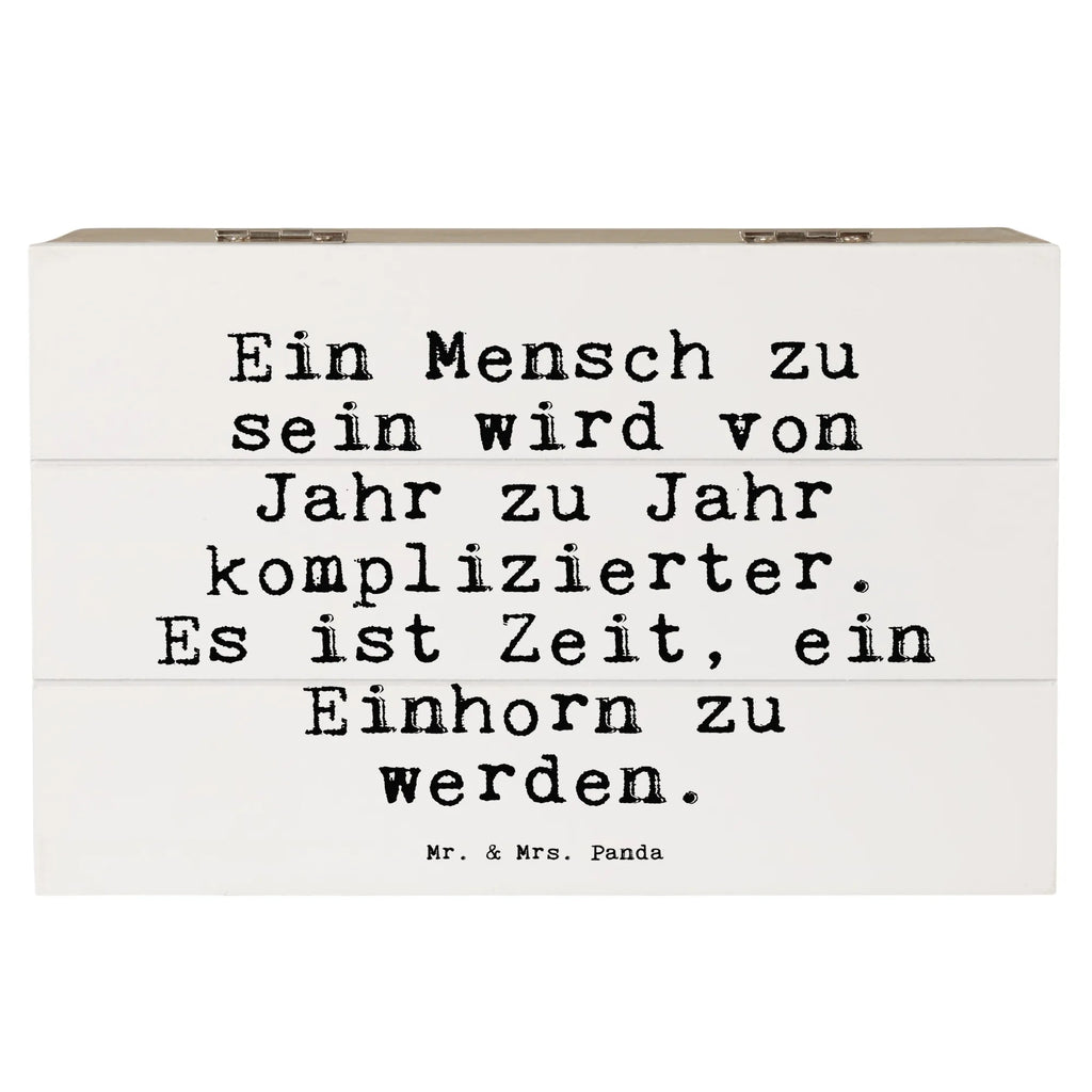 Holzkiste Sprüche und Zitate Ein Mensch zu sein wird von Jahr zu Jahr komplizierter. Es ist Zeit, ein Einhorn zu werden. Holzkiste, Kiste, Schatzkiste, Truhe, Schatulle, XXL, Erinnerungsbox, Erinnerungskiste, Dekokiste, Aufbewahrungsbox, Geschenkbox, Geschenkdose, Spruch, Sprüche, lustige Sprüche, Weisheiten, Zitate, Spruch Geschenke, Spruch Sprüche Weisheiten Zitate Lustig Weisheit Worte