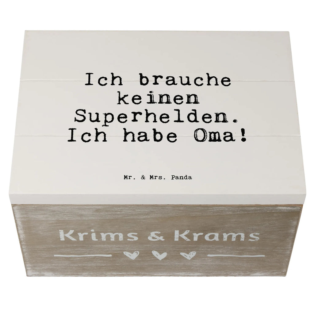 Holzkiste Sprüche und Zitate Ich brauche keinen Superhelden. Ich habe Oma! Holzkiste, Kiste, Schatzkiste, Truhe, Schatulle, XXL, Erinnerungsbox, Erinnerungskiste, Dekokiste, Aufbewahrungsbox, Geschenkbox, Geschenkdose, Spruch, Sprüche, lustige Sprüche, Weisheiten, Zitate, Spruch Geschenke, Spruch Sprüche Weisheiten Zitate Lustig Weisheit Worte