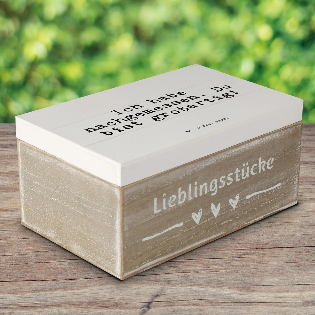 Holzkiste Sprüche und Zitate Ich habe nachgemessen. Du bist großartig! Holzkiste, Kiste, Schatzkiste, Truhe, Schatulle, XXL, Erinnerungsbox, Erinnerungskiste, Dekokiste, Aufbewahrungsbox, Geschenkbox, Geschenkdose, Spruch, Sprüche, lustige Sprüche, Weisheiten, Zitate, Spruch Geschenke, Spruch Sprüche Weisheiten Zitate Lustig Weisheit Worte