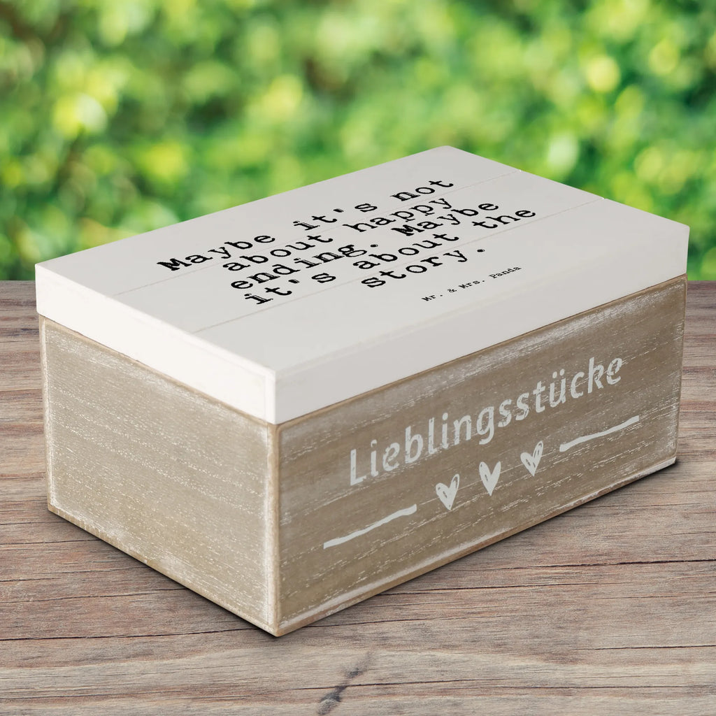 Holzkiste Sprüche und Zitate Maybe it's not about happy ending. Maybe it's about the story. Holzkiste, Kiste, Schatzkiste, Truhe, Schatulle, XXL, Erinnerungsbox, Erinnerungskiste, Dekokiste, Aufbewahrungsbox, Geschenkbox, Geschenkdose, Spruch, Sprüche, lustige Sprüche, Weisheiten, Zitate, Spruch Geschenke, Spruch Sprüche Weisheiten Zitate Lustig Weisheit Worte