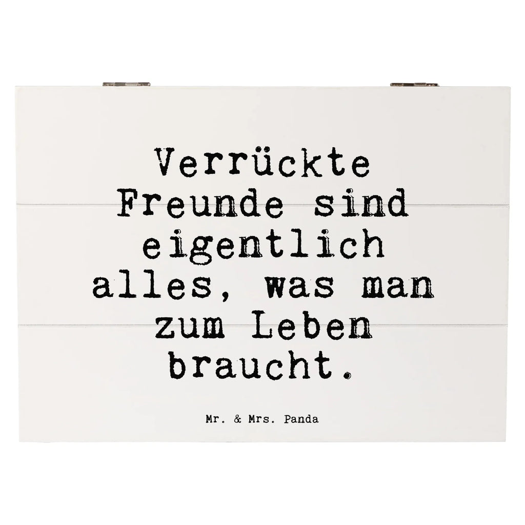 Holzkiste Sprüche und Zitate Verrückte Freunde sind eigentlich alles, was man zum Leben braucht. Holzkiste, Kiste, Schatzkiste, Truhe, Schatulle, XXL, Erinnerungsbox, Erinnerungskiste, Dekokiste, Aufbewahrungsbox, Geschenkbox, Geschenkdose, Spruch, Sprüche, lustige Sprüche, Weisheiten, Zitate, Spruch Geschenke, Spruch Sprüche Weisheiten Zitate Lustig Weisheit Worte