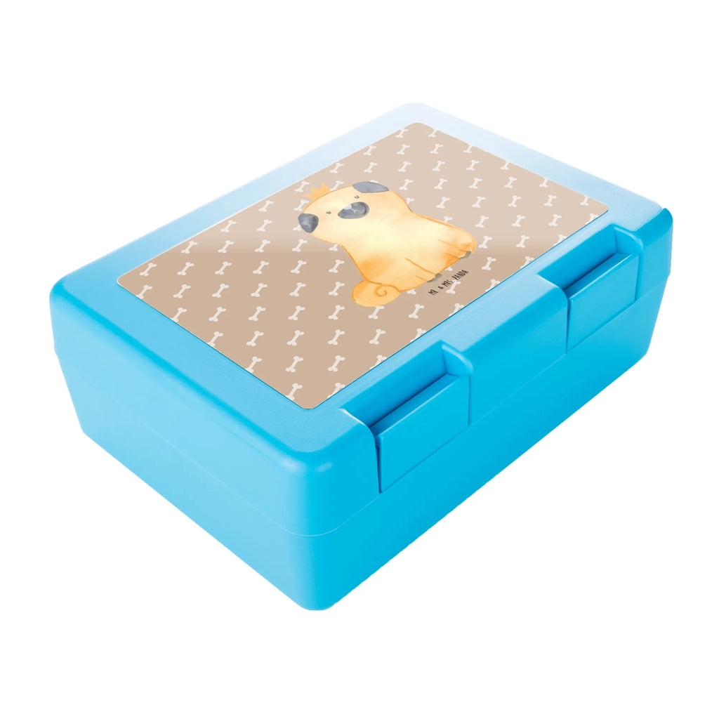 Brotdose Mops Krone Brotbox, Snackbox, Lunch box, Butterbrotdose, Brotzeitbox, Hund, Hundemotiv, Haustier, Hunderasse, Tierliebhaber, Hundebesitzer, Sprüche, Mops, allergisch, kinderlos, Hausregel, Hundebesitzer. Spruch, lustig