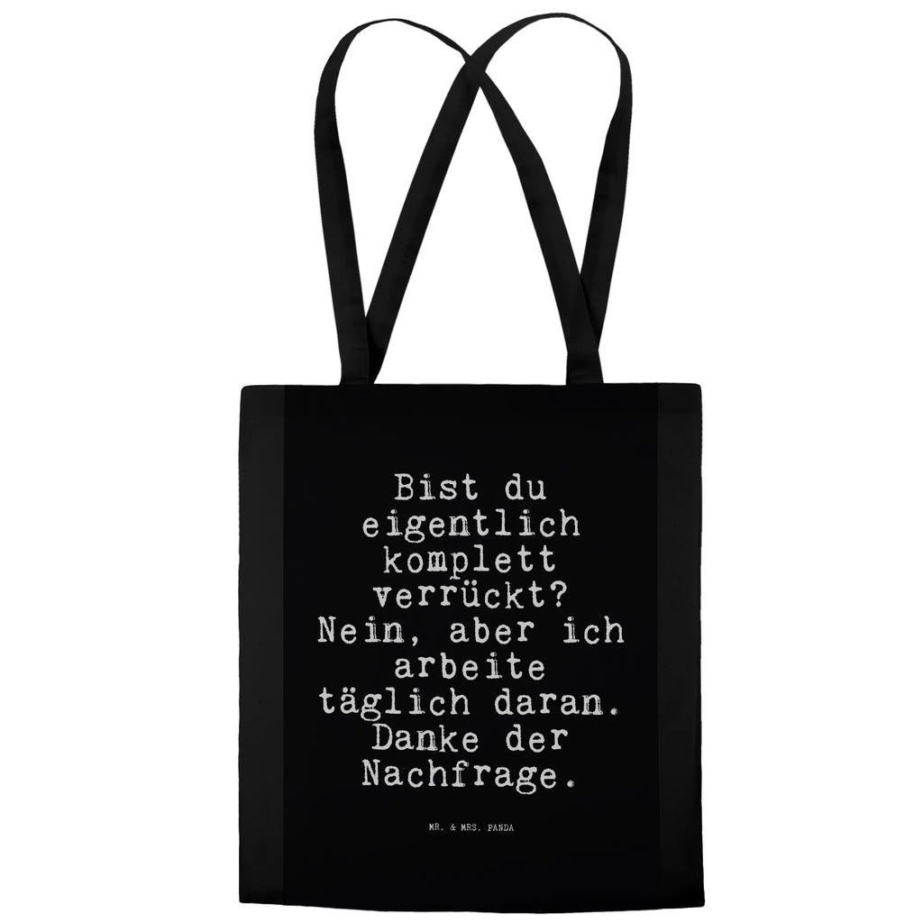 Tragetasche Bist du eigentlich komplett... Beuteltasche, Beutel, Einkaufstasche, Jutebeutel, Stoffbeutel, Tasche, Shopper, Umhängetasche, Strandtasche, Schultertasche, Stofftasche, Tragetasche, Badetasche, Jutetasche, Einkaufstüte, Laptoptasche, Spruch, Sprüche, lustige Sprüche, Weisheiten, Zitate, Spruch Geschenke, Spruch Sprüche Weisheiten Zitate Lustig Weisheit Worte