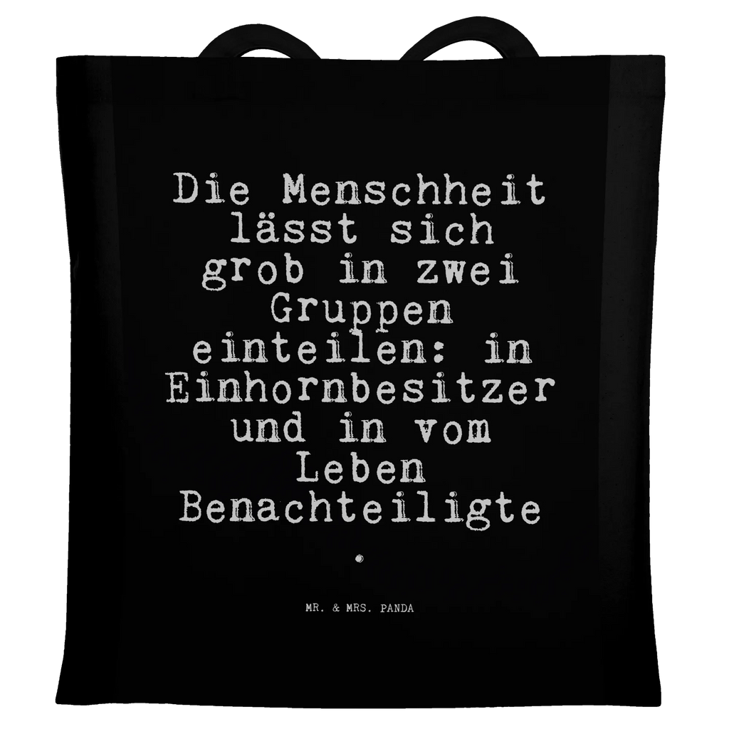 Tragetasche Die Menschheit lässt sich... Beuteltasche, Beutel, Einkaufstasche, Jutebeutel, Stoffbeutel, Tasche, Shopper, Umhängetasche, Strandtasche, Schultertasche, Stofftasche, Tragetasche, Badetasche, Jutetasche, Einkaufstüte, Laptoptasche, Spruch, Sprüche, lustige Sprüche, Weisheiten, Zitate, Spruch Geschenke, Spruch Sprüche Weisheiten Zitate Lustig Weisheit Worte