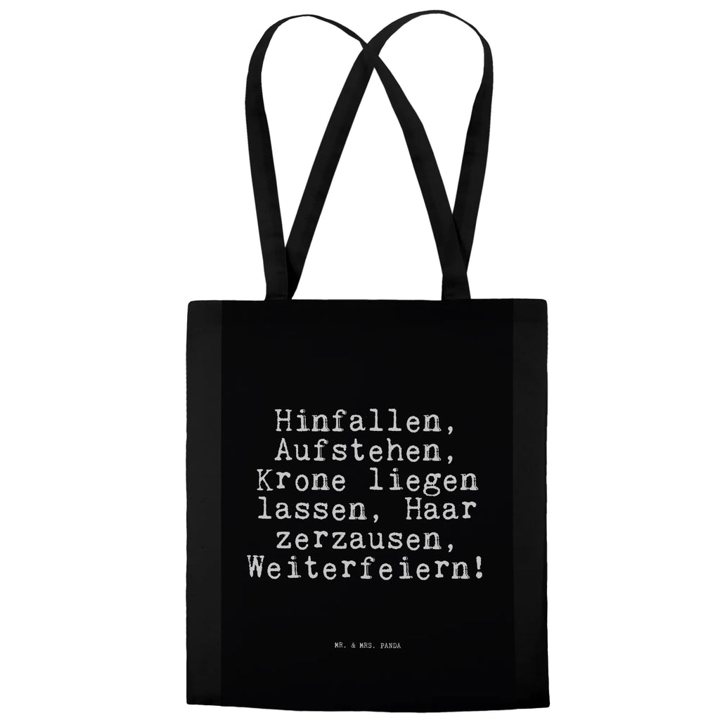 Tragetasche Sprüche und Zitate Hinfallen, Aufstehen, Krone liegen lassen, Haar zerzausen, Weiterfeiern! Beuteltasche, Beutel, Einkaufstasche, Jutebeutel, Stoffbeutel, Tasche, Shopper, Umhängetasche, Strandtasche, Schultertasche, Stofftasche, Tragetasche, Badetasche, Jutetasche, Einkaufstüte, Laptoptasche, Spruch, Sprüche, lustige Sprüche, Weisheiten, Zitate, Spruch Geschenke, Spruch Sprüche Weisheiten Zitate Lustig Weisheit Worte