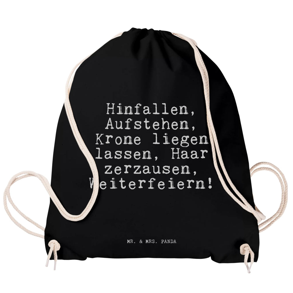 Sportbeutel Hinfallen, Aufstehen, Krone liegen... Sportbeutel, Turnbeutel, Beutel, Sporttasche, Tasche, Stoffbeutel, Sportbeutel Kinder, Gymsack, Beutel Rucksack, Kleine Sporttasche, Sportzubehör, Turnbeutel Baumwolle, Spruch, Sprüche, lustige Sprüche, Weisheiten, Zitate, Spruch Geschenke, Spruch Sprüche Weisheiten Zitate Lustig Weisheit Worte