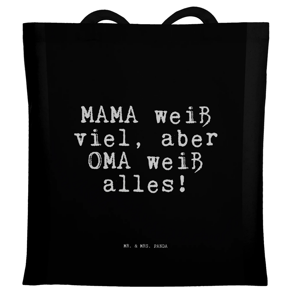 Tragetasche MAMA weiß viel, aber... Beuteltasche, Beutel, Einkaufstasche, Jutebeutel, Stoffbeutel, Tasche, Shopper, Umhängetasche, Strandtasche, Schultertasche, Stofftasche, Tragetasche, Badetasche, Jutetasche, Einkaufstüte, Laptoptasche, Spruch, Sprüche, lustige Sprüche, Weisheiten, Zitate, Spruch Geschenke, Spruch Sprüche Weisheiten Zitate Lustig Weisheit Worte