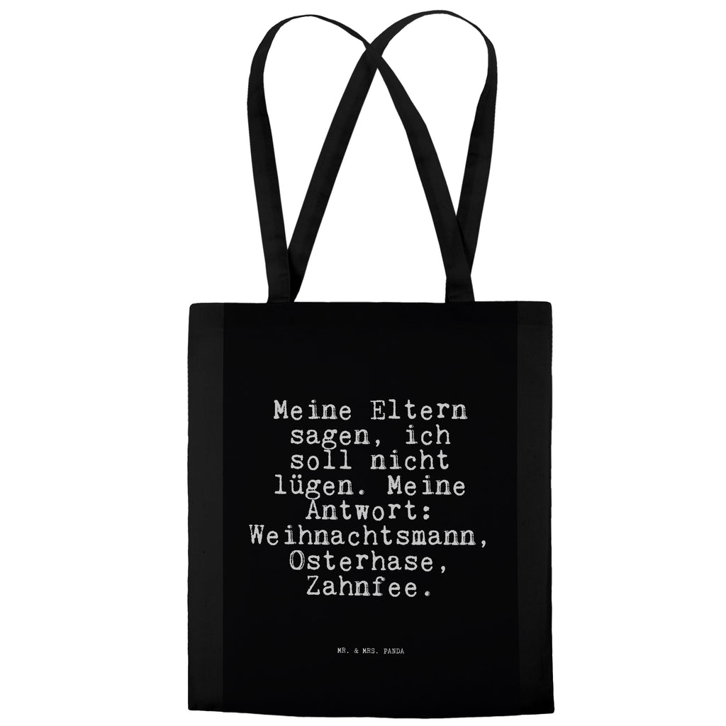 Tragetasche Meine Eltern sagen, ich... Beuteltasche, Beutel, Einkaufstasche, Jutebeutel, Stoffbeutel, Tasche, Shopper, Umhängetasche, Strandtasche, Schultertasche, Stofftasche, Tragetasche, Badetasche, Jutetasche, Einkaufstüte, Laptoptasche, Spruch, Sprüche, lustige Sprüche, Weisheiten, Zitate, Spruch Geschenke, Spruch Sprüche Weisheiten Zitate Lustig Weisheit Worte