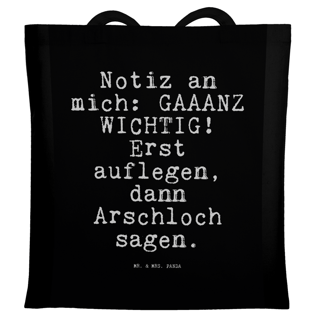 Tragetasche Notiz an mich: GAAANZ... Beuteltasche, Beutel, Einkaufstasche, Jutebeutel, Stoffbeutel, Tasche, Shopper, Umhängetasche, Strandtasche, Schultertasche, Stofftasche, Tragetasche, Badetasche, Jutetasche, Einkaufstüte, Laptoptasche, Spruch, Sprüche, lustige Sprüche, Weisheiten, Zitate, Spruch Geschenke, Spruch Sprüche Weisheiten Zitate Lustig Weisheit Worte