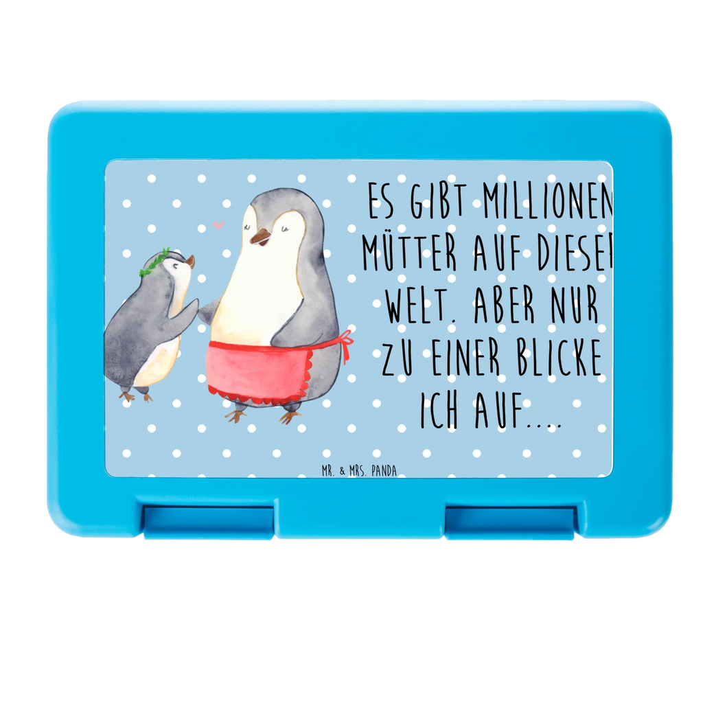 Brotdose Pinguin mit Kind Brotbox, Snackbox, Lunch box, Butterbrotdose, Brotzeitbox, Familie, Vatertag, Muttertag, Bruder, Schwester, Mama, Papa, Oma, Opa, Geschenk, Mami, Mutti, Mutter, Geburststag