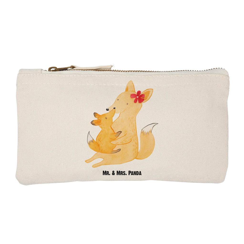 Schminktasche Fuchs Mama & Kind Schminktasche, Kosmetiktasche, Kosmetikbeutel, Stiftemäppchen, Etui, Federmappe, Makeup, XXL, Schminketui, Kosmetiketui, Schlamperetui, Familie, Vatertag, Muttertag, Bruder, Schwester, Mama, Papa, Oma, Opa, Mutter, Tochter, Lieblingstochter, Beste Tochter, Geschenk