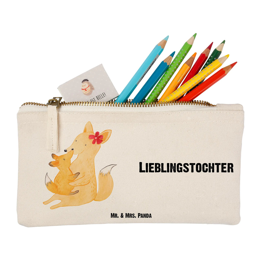 Schminktasche Fuchs Mama & Kind Schminktasche, Kosmetiktasche, Kosmetikbeutel, Stiftemäppchen, Etui, Federmappe, Makeup, XXL, Schminketui, Kosmetiketui, Schlamperetui, Familie, Vatertag, Muttertag, Bruder, Schwester, Mama, Papa, Oma, Opa, Mutter, Tochter, Lieblingstochter, Beste Tochter, Geschenk