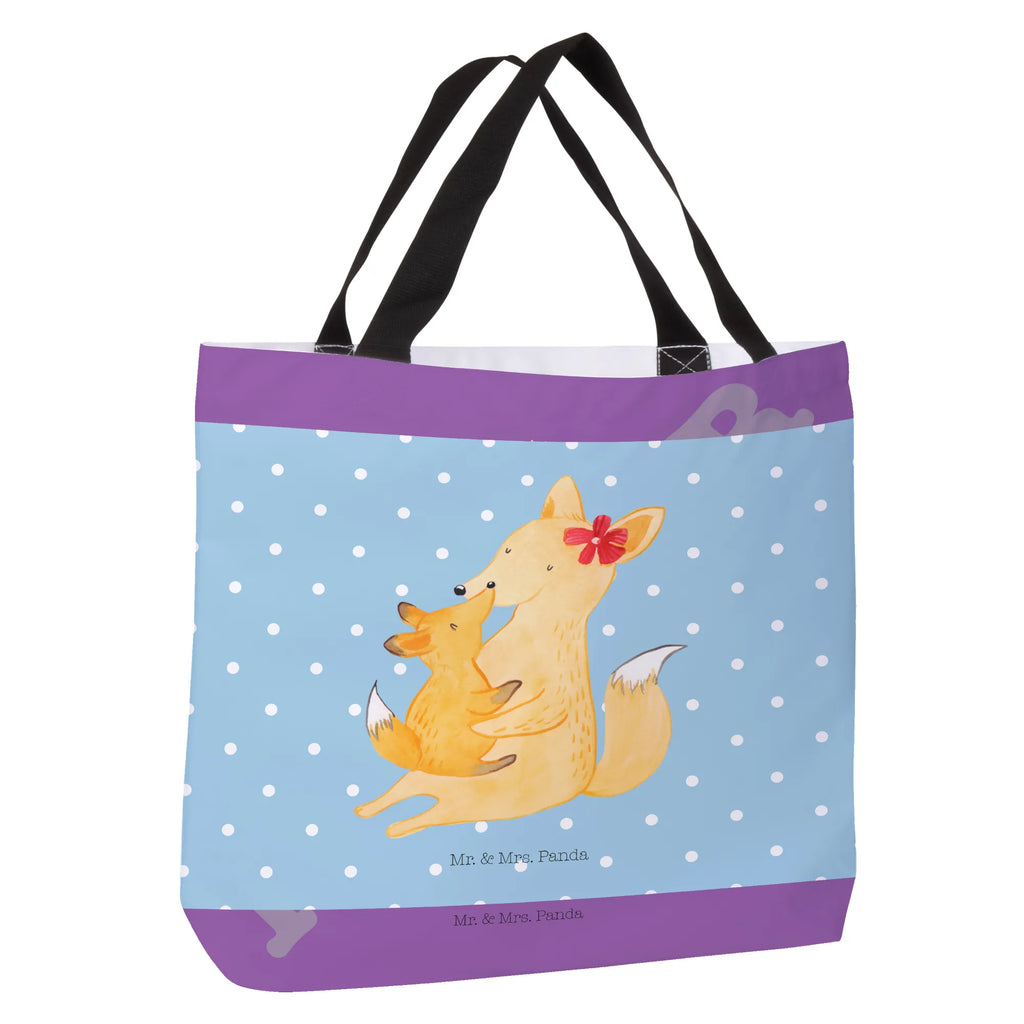 Shopper Fuchs Mama & Kind Beutel, Einkaufstasche, Tasche, Strandtasche, Einkaufsbeutel, Shopper, Schultasche, Freizeittasche, Tragebeutel, Schulbeutel, Alltagstasche, Familie, Vatertag, Muttertag, Bruder, Schwester, Mama, Papa, Oma, Opa, Mutter, Tochter, Lieblingstochter, Beste Tochter, Geschenk