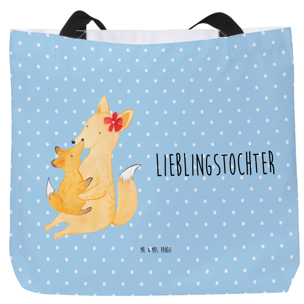 Shopper Fuchs Mama & Kind Beutel, Einkaufstasche, Tasche, Strandtasche, Einkaufsbeutel, Shopper, Schultasche, Freizeittasche, Tragebeutel, Schulbeutel, Alltagstasche, Familie, Vatertag, Muttertag, Bruder, Schwester, Mama, Papa, Oma, Opa, Mutter, Tochter, Lieblingstochter, Beste Tochter, Geschenk