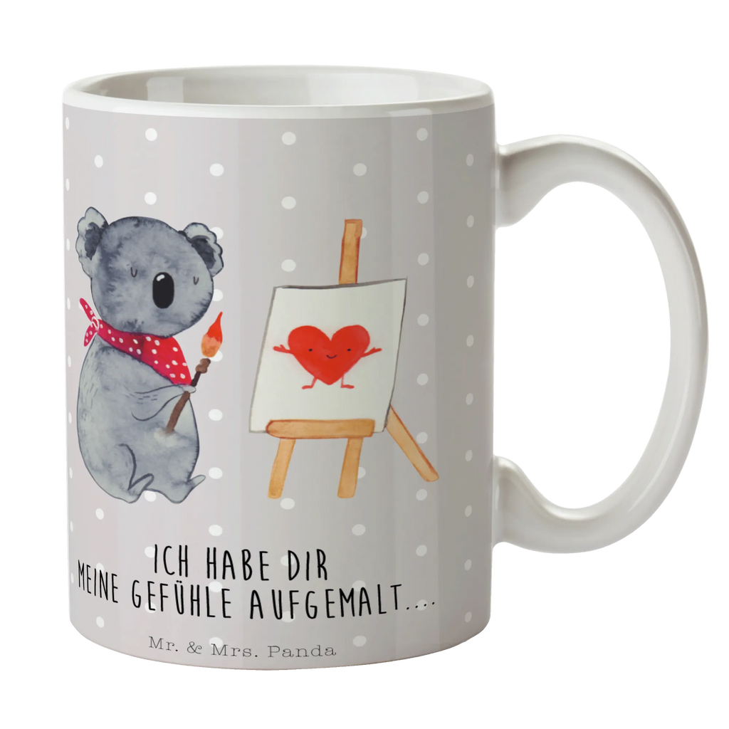 Tasse Koala Künstler Tasse, Kaffeetasse, Teetasse, Becher, Kaffeebecher, Teebecher, Keramiktasse, Porzellantasse, Büro Tasse, Geschenk Tasse, Tasse Sprüche, Tasse Motive, Kaffeetassen, Tasse bedrucken, Designer Tasse, Cappuccino Tassen, Schöne Teetassen, Koala, Koalabär, Liebe, Liebensbeweis, Liebesgeschenk, Gefühle, Künstler, zeichnen