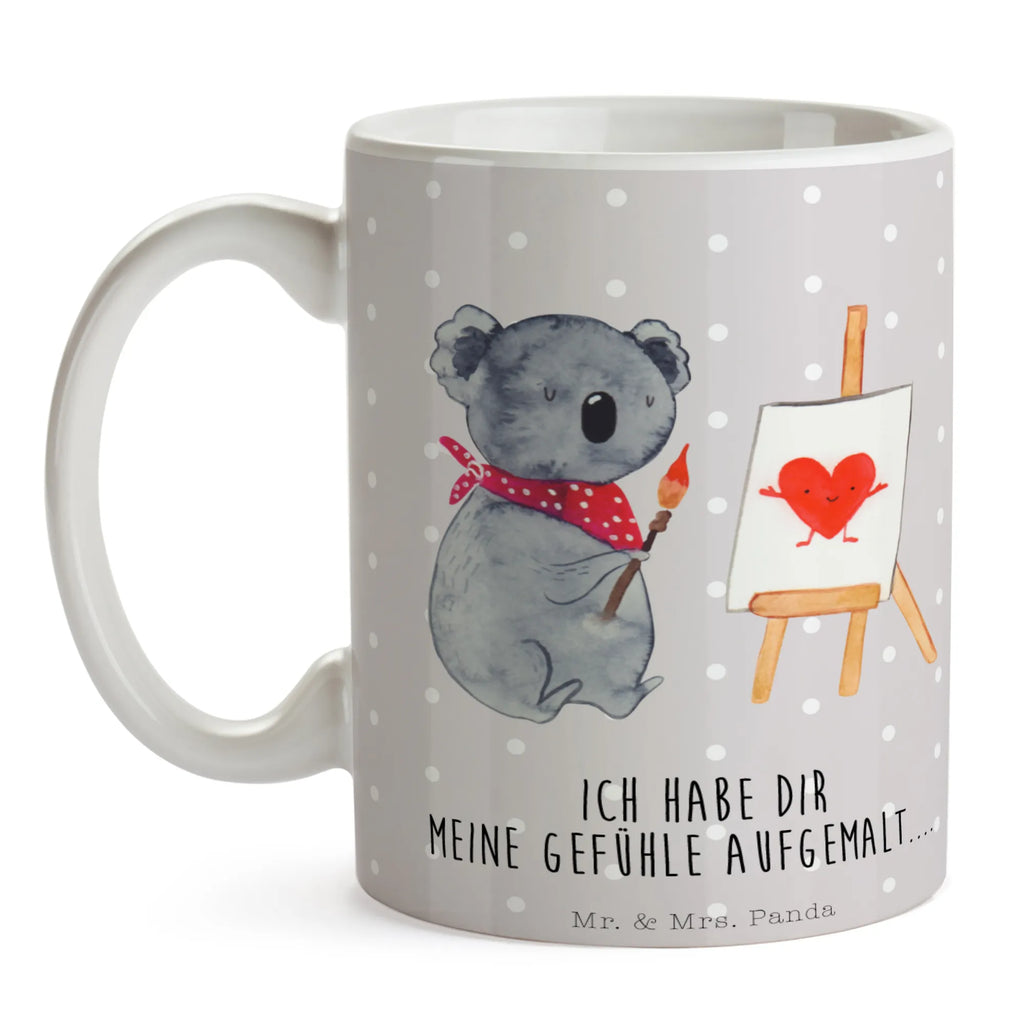 Tasse Koala Künstler Tasse, Kaffeetasse, Teetasse, Becher, Kaffeebecher, Teebecher, Keramiktasse, Porzellantasse, Büro Tasse, Geschenk Tasse, Tasse Sprüche, Tasse Motive, Kaffeetassen, Tasse bedrucken, Designer Tasse, Cappuccino Tassen, Schöne Teetassen, Koala, Koalabär, Liebe, Liebensbeweis, Liebesgeschenk, Gefühle, Künstler, zeichnen