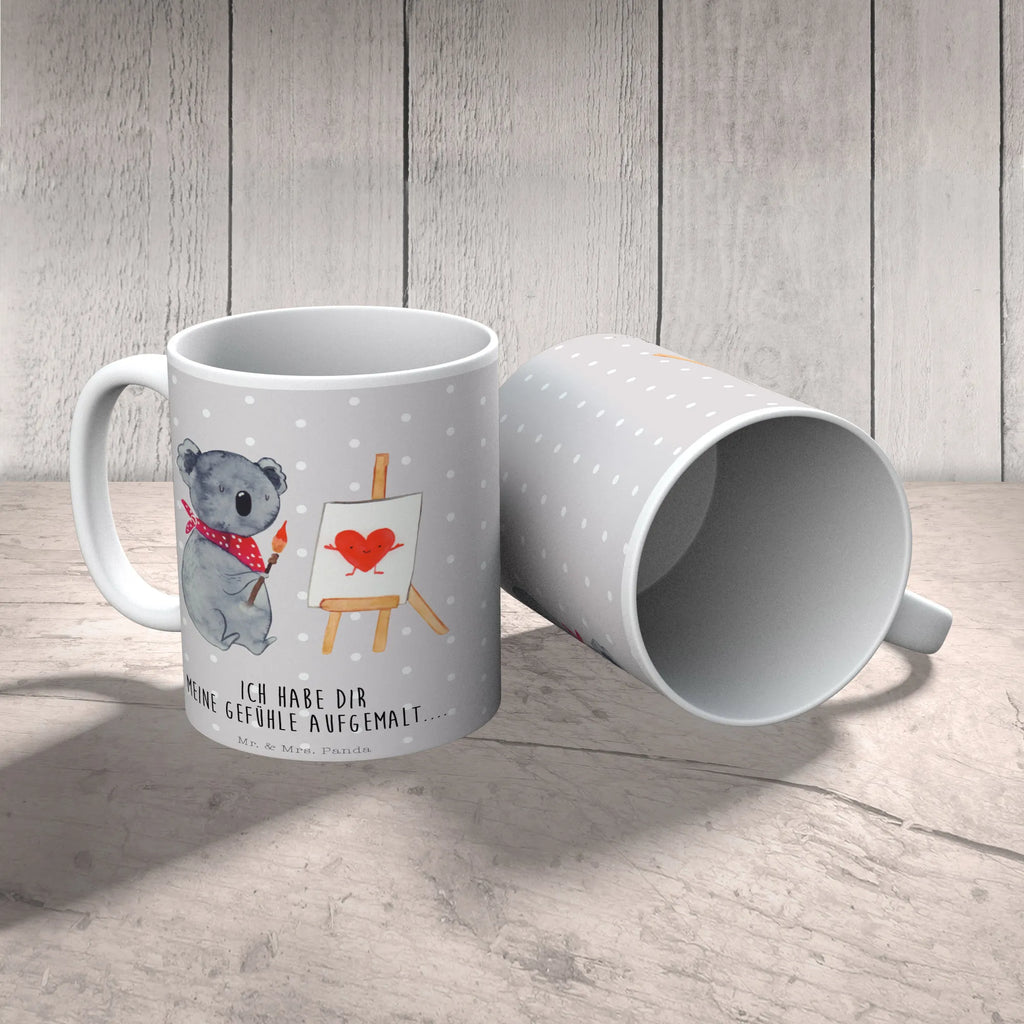 Tasse Koala Künstler Tasse, Kaffeetasse, Teetasse, Becher, Kaffeebecher, Teebecher, Keramiktasse, Porzellantasse, Büro Tasse, Geschenk Tasse, Tasse Sprüche, Tasse Motive, Kaffeetassen, Tasse bedrucken, Designer Tasse, Cappuccino Tassen, Schöne Teetassen, Koala, Koalabär, Liebe, Liebensbeweis, Liebesgeschenk, Gefühle, Künstler, zeichnen