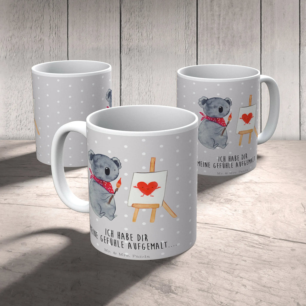 Tasse Koala Künstler Tasse, Kaffeetasse, Teetasse, Becher, Kaffeebecher, Teebecher, Keramiktasse, Porzellantasse, Büro Tasse, Geschenk Tasse, Tasse Sprüche, Tasse Motive, Kaffeetassen, Tasse bedrucken, Designer Tasse, Cappuccino Tassen, Schöne Teetassen, Koala, Koalabär, Liebe, Liebensbeweis, Liebesgeschenk, Gefühle, Künstler, zeichnen