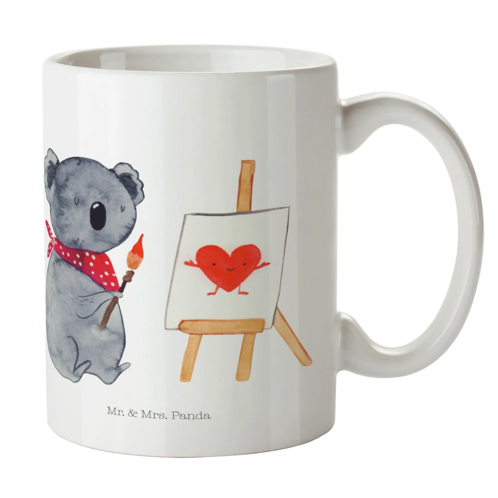 Tasse Koala Künstler Tasse, Kaffeetasse, Teetasse, Becher, Kaffeebecher, Teebecher, Keramiktasse, Porzellantasse, Büro Tasse, Geschenk Tasse, Tasse Sprüche, Tasse Motive, Kaffeetassen, Tasse bedrucken, Designer Tasse, Cappuccino Tassen, Schöne Teetassen, Koala, Koalabär, Liebe, Liebensbeweis, Liebesgeschenk, Gefühle, Künstler, zeichnen