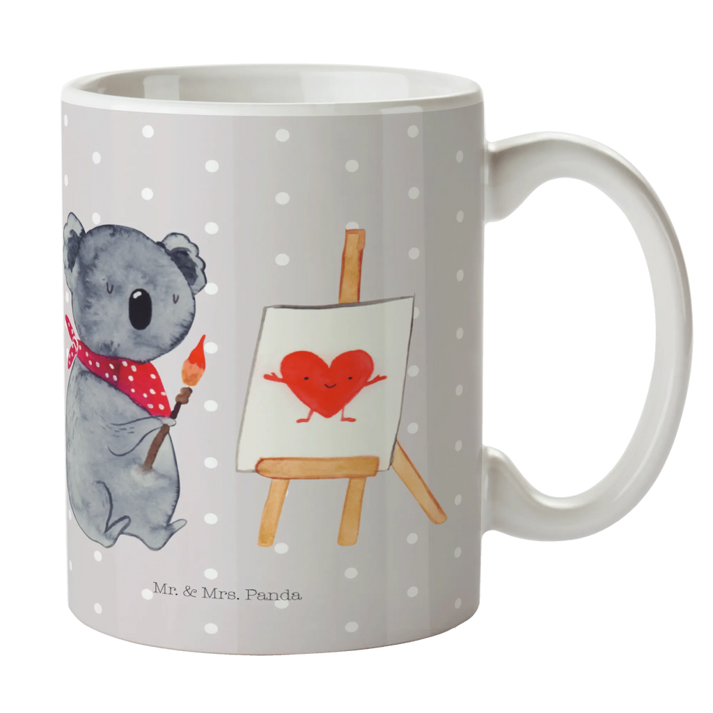 Tasse Koala Künstler Tasse, Kaffeetasse, Teetasse, Becher, Kaffeebecher, Teebecher, Keramiktasse, Porzellantasse, Büro Tasse, Geschenk Tasse, Tasse Sprüche, Tasse Motive, Kaffeetassen, Tasse bedrucken, Designer Tasse, Cappuccino Tassen, Schöne Teetassen, Koala, Koalabär, Liebe, Liebensbeweis, Liebesgeschenk, Gefühle, Künstler, zeichnen