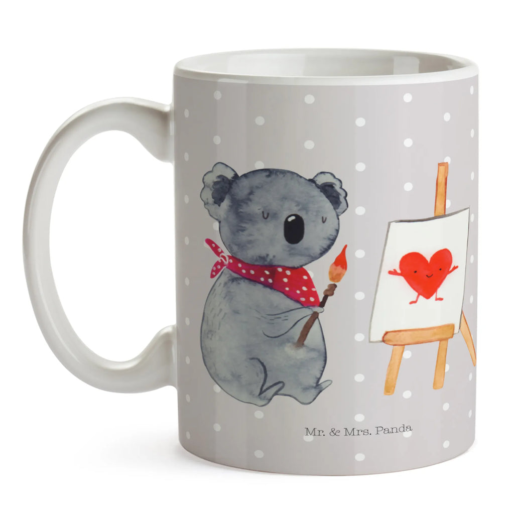 Tasse Koala Künstler Tasse, Kaffeetasse, Teetasse, Becher, Kaffeebecher, Teebecher, Keramiktasse, Porzellantasse, Büro Tasse, Geschenk Tasse, Tasse Sprüche, Tasse Motive, Kaffeetassen, Tasse bedrucken, Designer Tasse, Cappuccino Tassen, Schöne Teetassen, Koala, Koalabär, Liebe, Liebensbeweis, Liebesgeschenk, Gefühle, Künstler, zeichnen