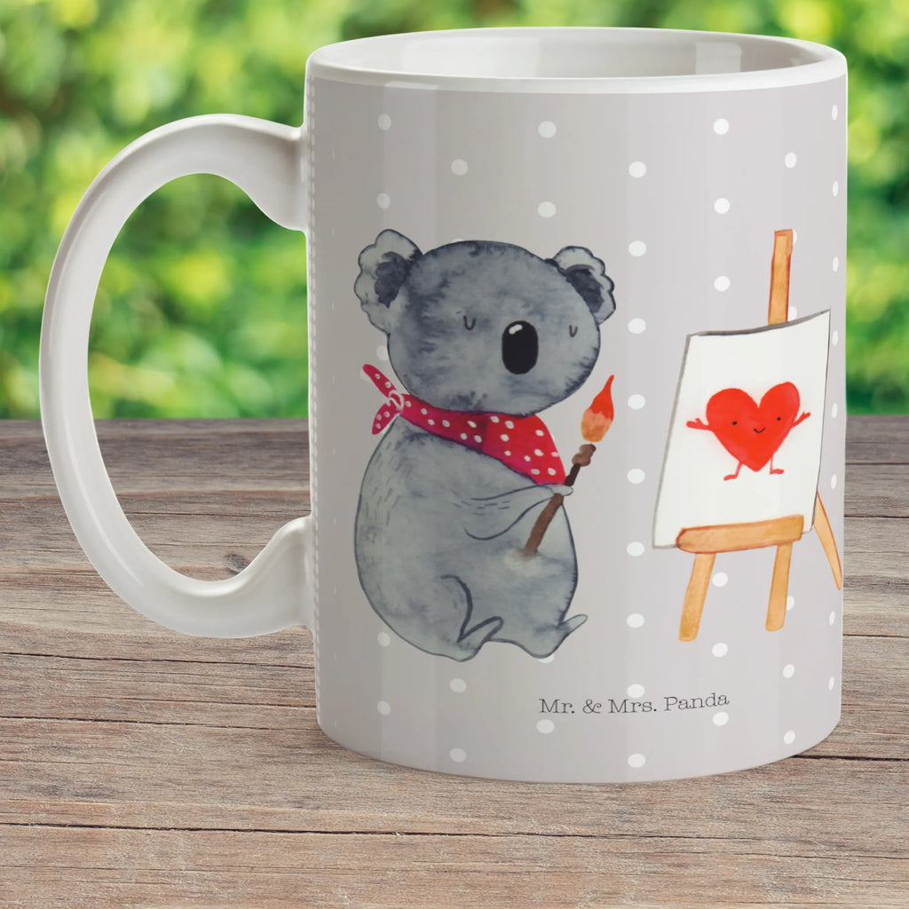 Kindertasse Koala Künstler Kindertasse, Kinder Tasse, Kunststoff Tasse, Kindergarten Tasse, Trinkbecher, Camping Becher, Kaffeetasse, Kunststoffbecher, Kindergartenbecher, Outdoorgeschirr, Kunststoffgeschirr, Reisebecher, Reisetasse, Kinderbecher, Bruchfeste Tasse, Bruchsichere Tasse, Plastik Tasse, Plastiktasse, Koala, Koalabär, Liebe, Liebensbeweis, Liebesgeschenk, Gefühle, Künstler, zeichnen