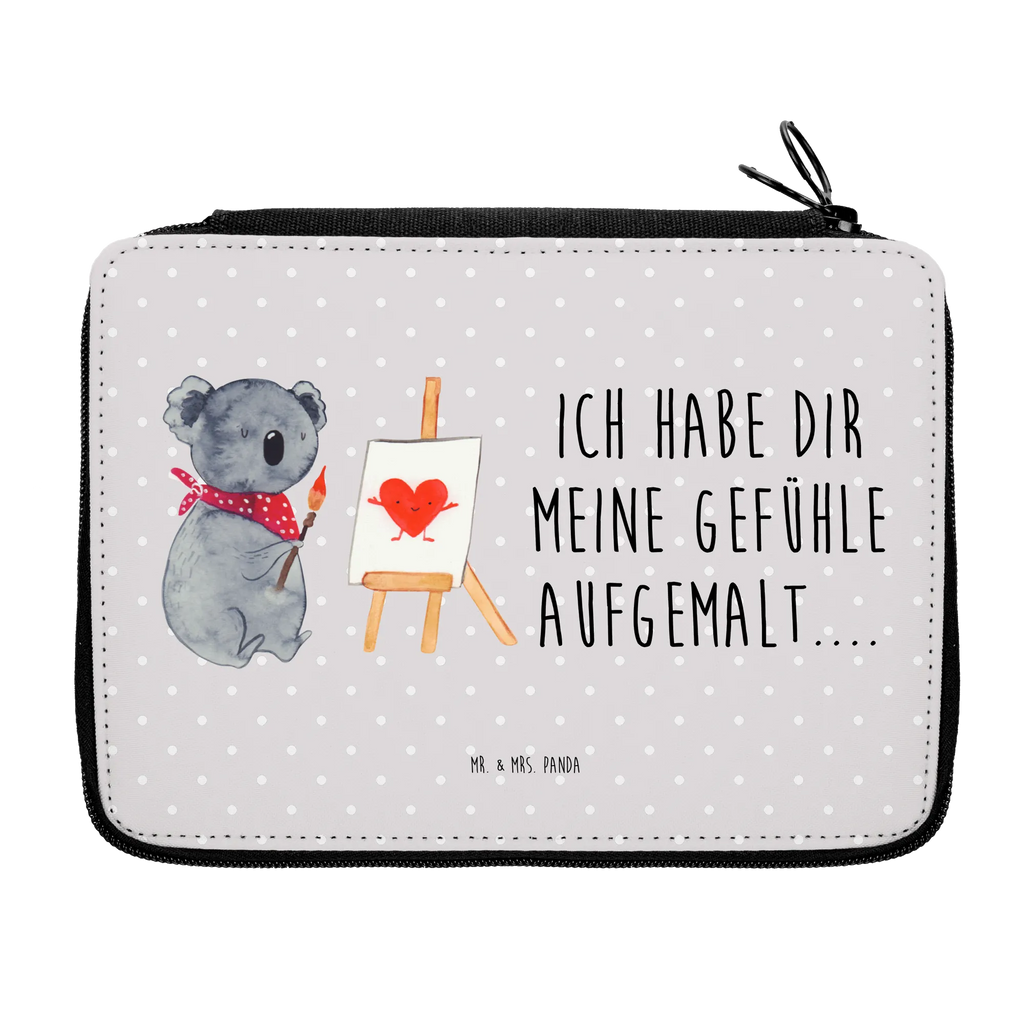 Federmappe Koala Künstler Federmappe, Stiftetasche, Stifte Etui, Schule, Einschulung, Geschenk, Kind, Schüler, Schülerin, Stifterolle, Federmäppchen, Motiv, Grundschule, Federmäppchen bedruckt, Büro Stifte Etui, Bestückte Federmappe, Kinder Federmappe, Federmappe Einschulung, Koala, Koalabär, Liebe, Liebensbeweis, Liebesgeschenk, Gefühle, Künstler, zeichnen