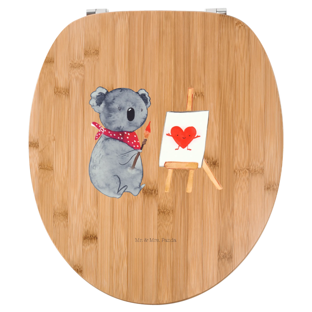 Motiv WC Sitz Koala Künstler Klobrille, Klodeckel, Toilettendeckel, WC-Sitz, Toilette, Koala, Koalabär, Liebe, Liebensbeweis, Liebesgeschenk, Gefühle, Künstler, zeichnen