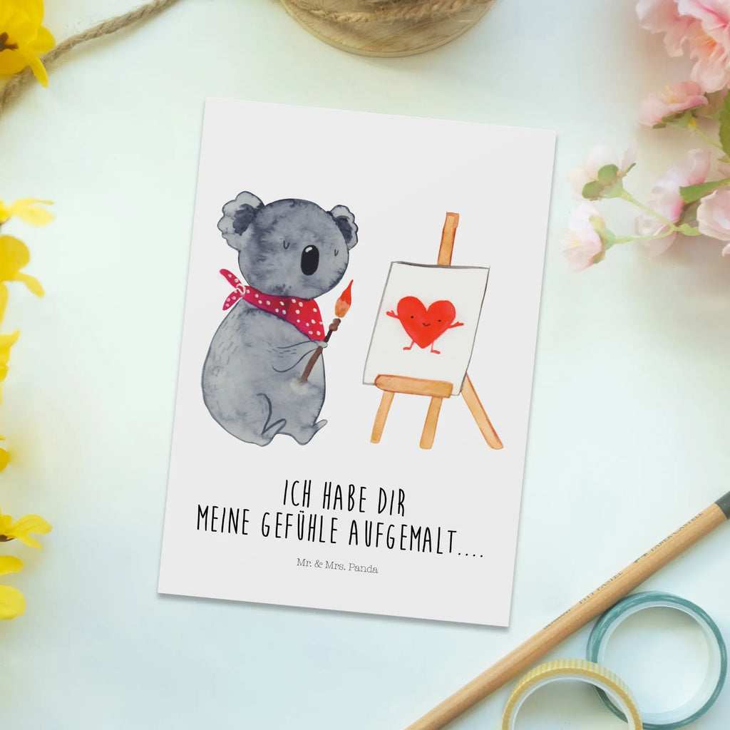 Postkarte Koala Künstler Postkarte, Karte, Geschenkkarte, Grußkarte, Einladung, Ansichtskarte, Geburtstagskarte, Einladungskarte, Dankeskarte, Ansichtskarten, Einladung Geburtstag, Einladungskarten Geburtstag, Koala, Koalabär, Liebe, Liebensbeweis, Liebesgeschenk, Gefühle, Künstler, zeichnen