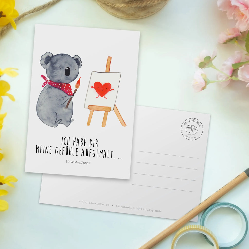 Postkarte Koala Künstler Postkarte, Karte, Geschenkkarte, Grußkarte, Einladung, Ansichtskarte, Geburtstagskarte, Einladungskarte, Dankeskarte, Ansichtskarten, Einladung Geburtstag, Einladungskarten Geburtstag, Koala, Koalabär, Liebe, Liebensbeweis, Liebesgeschenk, Gefühle, Künstler, zeichnen