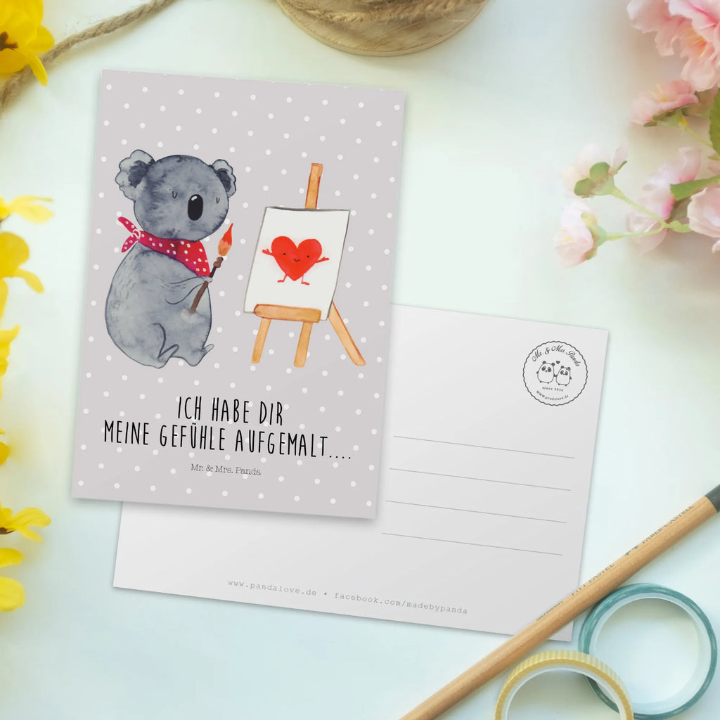 Postkarte Koala Künstler Postkarte, Karte, Geschenkkarte, Grußkarte, Einladung, Ansichtskarte, Geburtstagskarte, Einladungskarte, Dankeskarte, Ansichtskarten, Einladung Geburtstag, Einladungskarten Geburtstag, Koala, Koalabär, Liebe, Liebensbeweis, Liebesgeschenk, Gefühle, Künstler, zeichnen