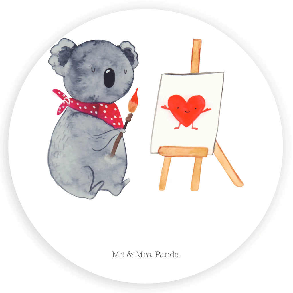 Rund Aufkleber Koala Künstler Sticker, Aufkleber, Etikett, Kinder, rund, Koala, Koalabär, Liebe, Liebensbeweis, Liebesgeschenk, Gefühle, Künstler, zeichnen