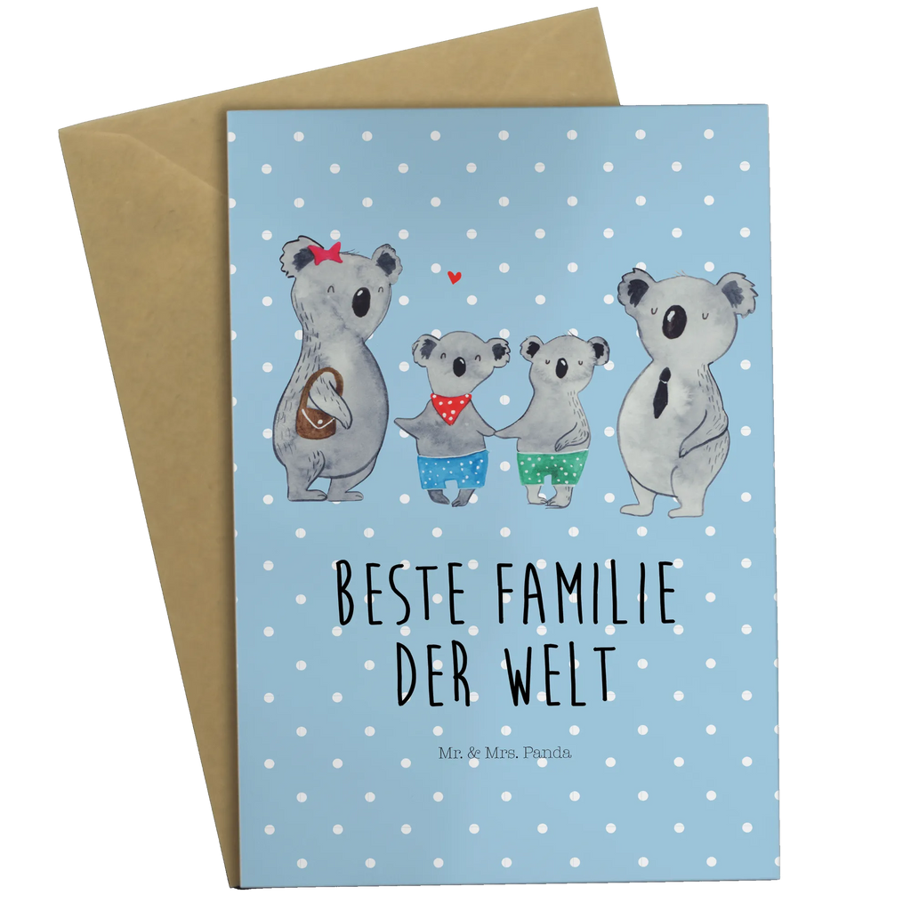 Grußkarte Koala Familie zwei Grußkarte, Klappkarte, Einladungskarte, Glückwunschkarte, Hochzeitskarte, Geburtstagskarte, Karte, Ansichtskarten, Familie, Vatertag, Muttertag, Bruder, Schwester, Mama, Papa, Oma, Opa, Koala, Koalabär, beste Familie, Familienzeit, Familienleben, Koalafamilie, Lieblingsfamilie