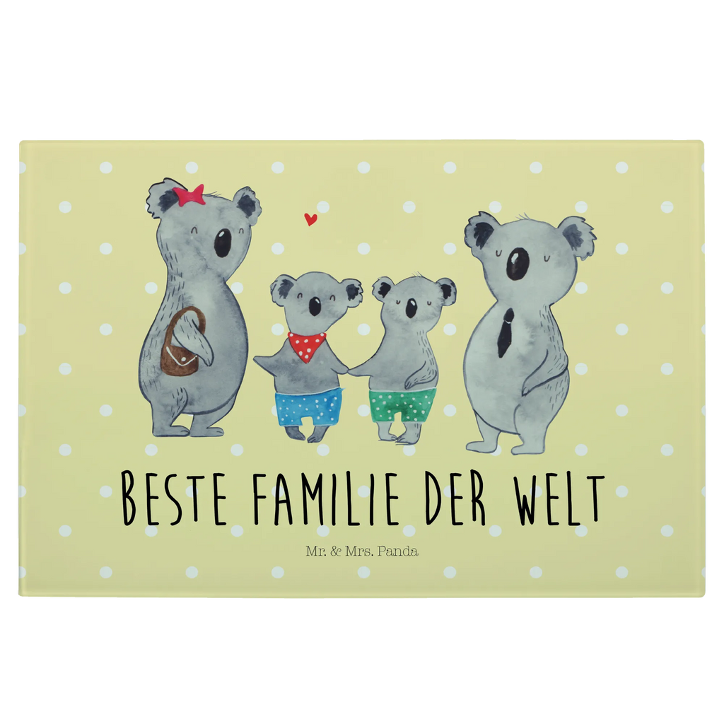 Glasschneidebrett Koala Familie zwei Glasschneidebrett, Schneidebrett, Familie, Vatertag, Muttertag, Bruder, Schwester, Mama, Papa, Oma, Opa, Koala, Koalabär, beste Familie, Familienzeit, Familienleben, Koalafamilie, Lieblingsfamilie