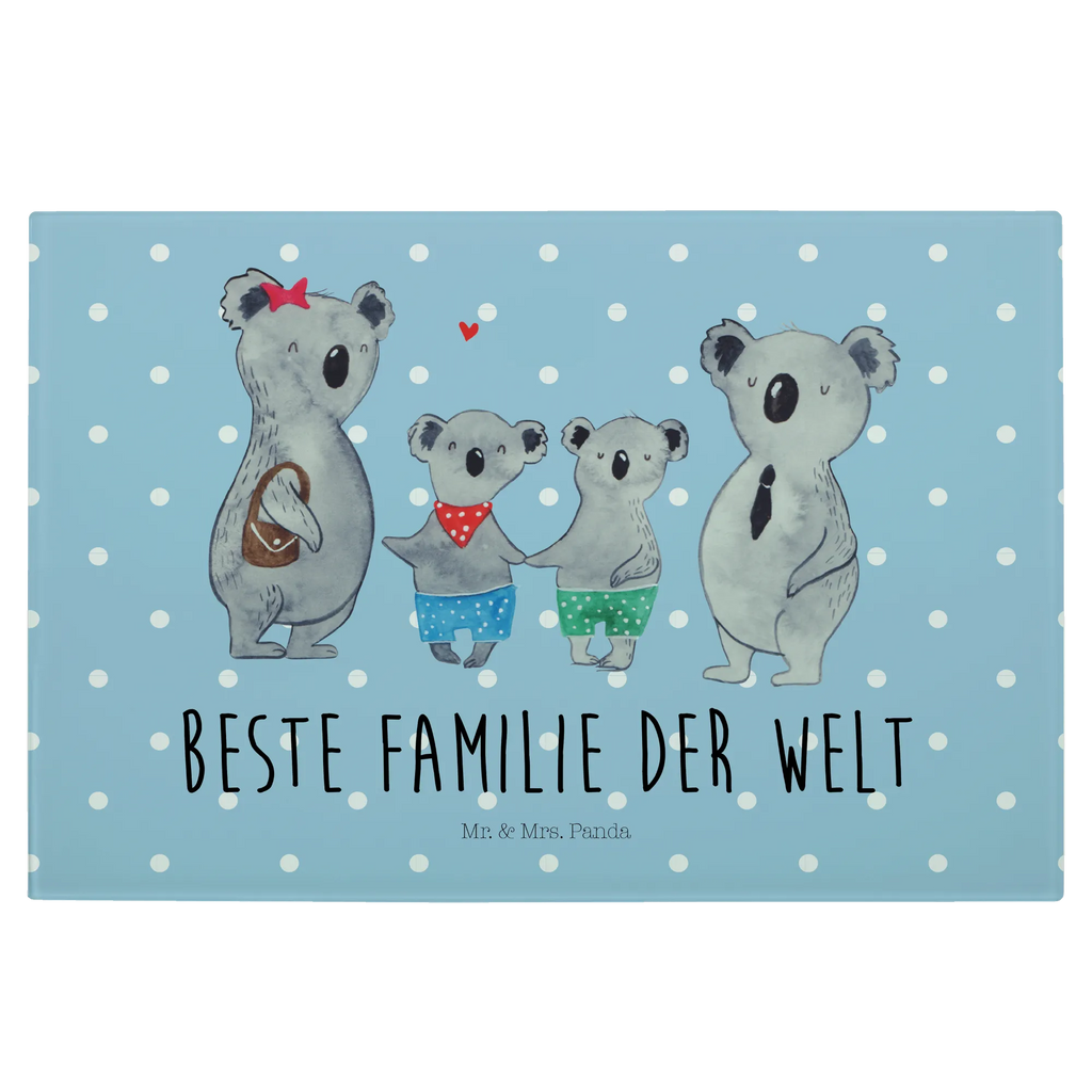 Glasschneidebrett Koala Familie zwei Glasschneidebrett, Schneidebrett, Familie, Vatertag, Muttertag, Bruder, Schwester, Mama, Papa, Oma, Opa, Koala, Koalabär, beste Familie, Familienzeit, Familienleben, Koalafamilie, Lieblingsfamilie