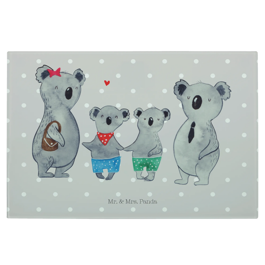 Glasschneidebrett Koala Familie zwei Glasschneidebrett, Schneidebrett, Familie, Vatertag, Muttertag, Bruder, Schwester, Mama, Papa, Oma, Opa, Koala, Koalabär, beste Familie, Familienzeit, Familienleben, Koalafamilie, Lieblingsfamilie