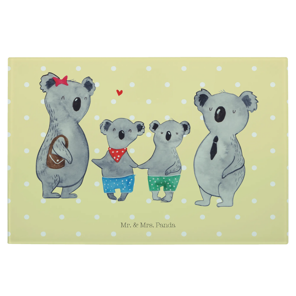 Glasschneidebrett Koala Familie zwei Glasschneidebrett, Schneidebrett, Familie, Vatertag, Muttertag, Bruder, Schwester, Mama, Papa, Oma, Opa, Koala, Koalabär, beste Familie, Familienzeit, Familienleben, Koalafamilie, Lieblingsfamilie