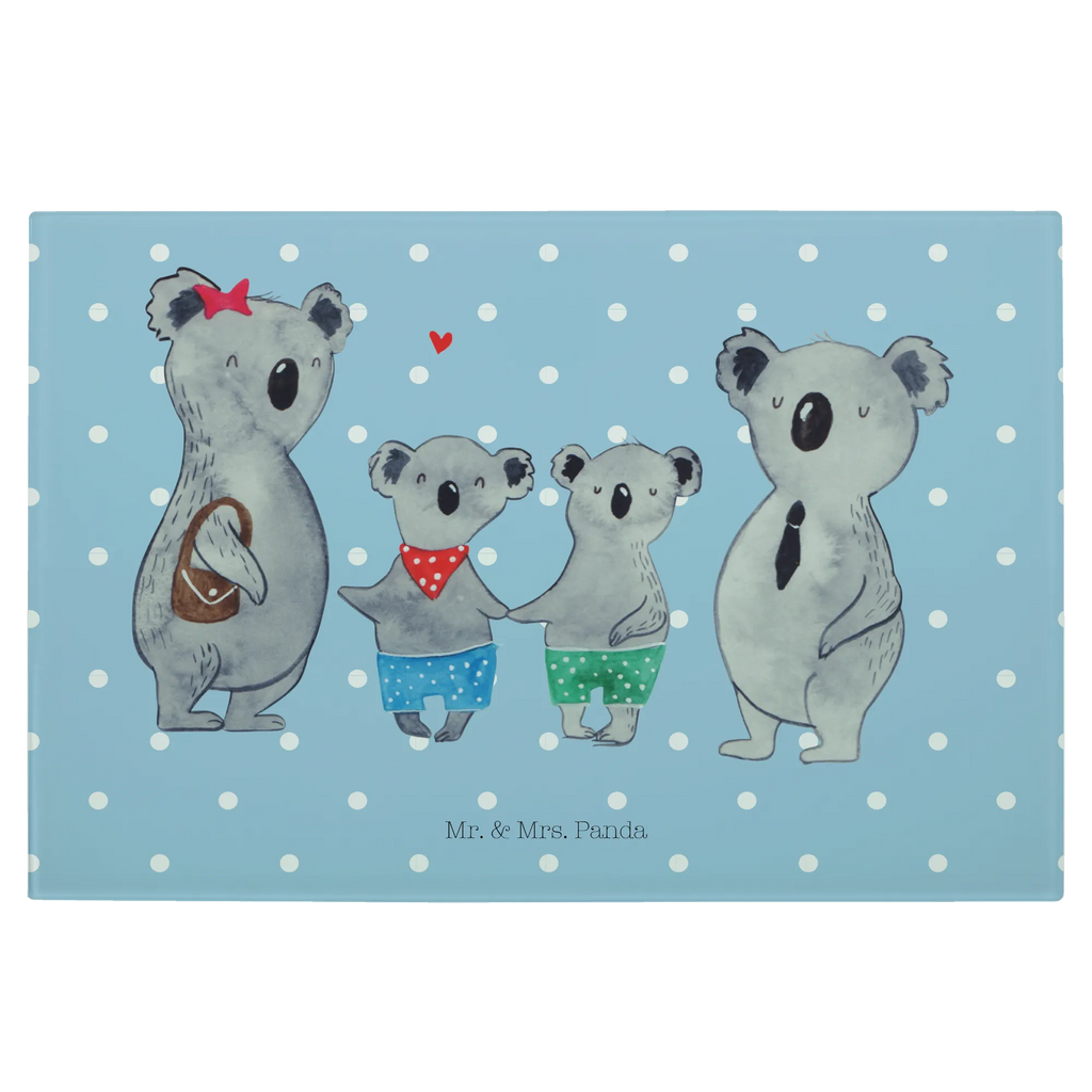 Glasschneidebrett Koala Familie zwei Glasschneidebrett, Schneidebrett, Familie, Vatertag, Muttertag, Bruder, Schwester, Mama, Papa, Oma, Opa, Koala, Koalabär, beste Familie, Familienzeit, Familienleben, Koalafamilie, Lieblingsfamilie