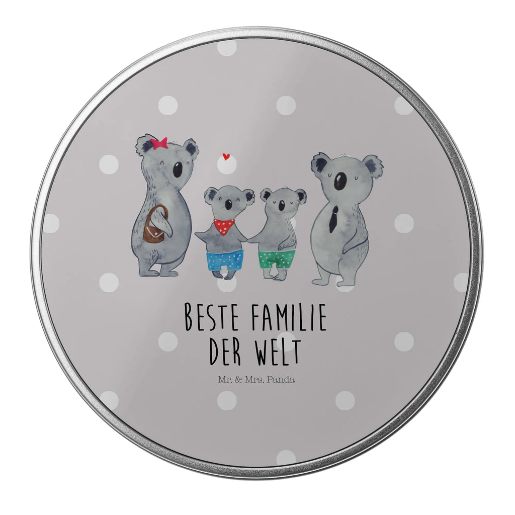 Blechdose rund Koala Familie zwei Metalldose, Keksdose, Dose, Vorratsdose, Geschenkbox, Lunchbox, Aufbewahrungsbox, Vorratsdosen, Metallkiste, Metallbox, Metallboxen, Aufbewahrungskiste, Geschenkkiste, Blechdosen mit Deckel, Metallkiste mit Deckel, Vorratsdosen mit Deckel, Metall Dose, Familie, Vatertag, Muttertag, Bruder, Schwester, Mama, Papa, Oma, Opa, Koala, Koalabär, beste Familie, Familienzeit, Familienleben, Koalafamilie, Lieblingsfamilie