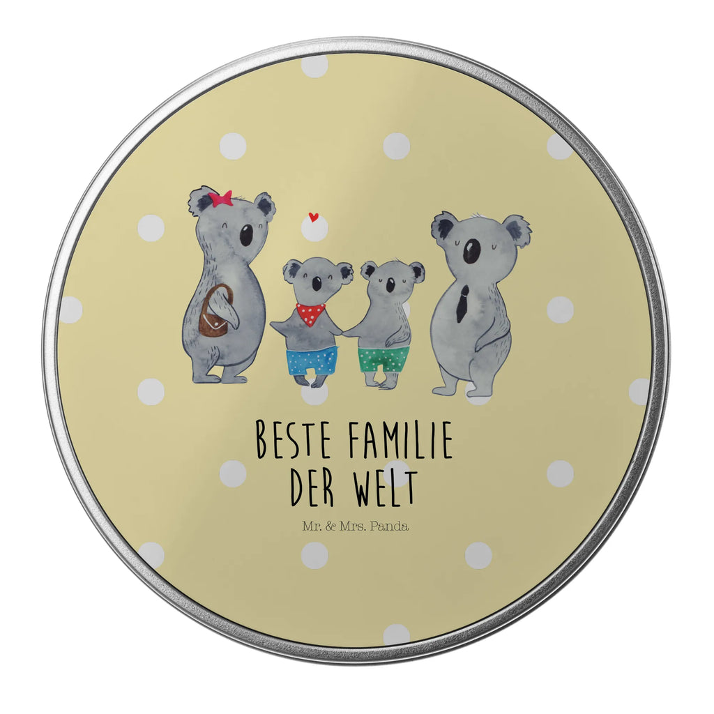 Blechdose rund Koala Familie zwei Metalldose, Keksdose, Dose, Vorratsdose, Geschenkbox, Lunchbox, Aufbewahrungsbox, Vorratsdosen, Metallkiste, Metallbox, Metallboxen, Aufbewahrungskiste, Geschenkkiste, Blechdosen mit Deckel, Metallkiste mit Deckel, Vorratsdosen mit Deckel, Metall Dose, Familie, Vatertag, Muttertag, Bruder, Schwester, Mama, Papa, Oma, Opa, Koala, Koalabär, beste Familie, Familienzeit, Familienleben, Koalafamilie, Lieblingsfamilie