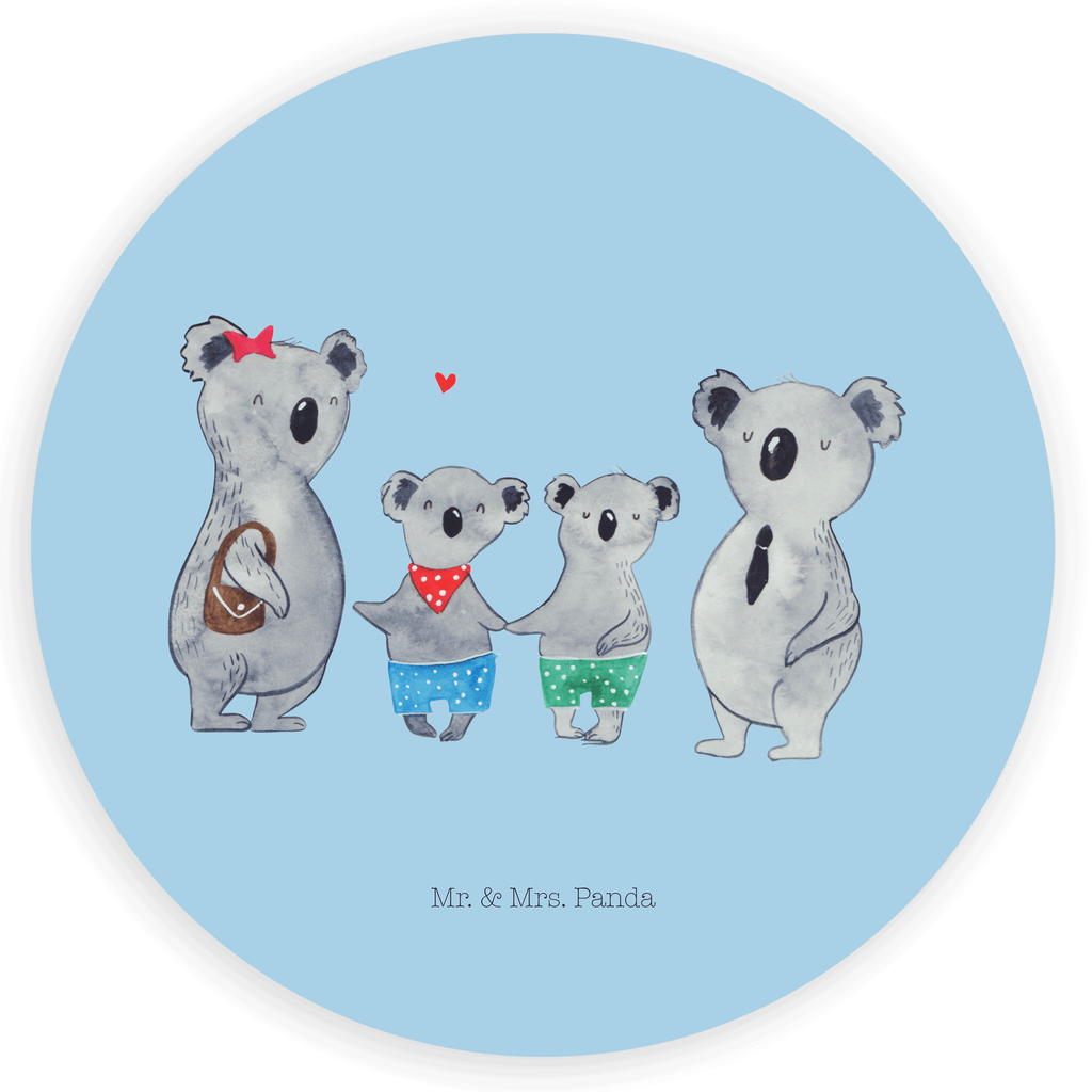 Rund Aufkleber Koala Familie zwei Sticker, Aufkleber, Etikett, Kinder, rund, Familie, Vatertag, Muttertag, Bruder, Schwester, Mama, Papa, Oma, Opa, Koala, Koalabär, beste Familie, Familienzeit, Familienleben, Koalafamilie, Lieblingsfamilie