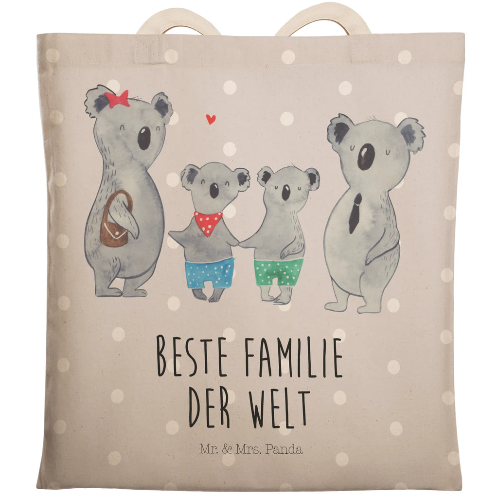 Einkaufstasche Koala Familie zwei Tragetasche, Tasche, Beutel, Stofftasche, Baumwolltasche, Umhängetasche, Shopper, Einkaufstasche, Beuteltasche, Familie, Vatertag, Muttertag, Bruder, Schwester, Mama, Papa, Oma, Opa, Koala, Koalabär, beste Familie, Familienzeit, Familienleben, Koalafamilie, Lieblingsfamilie