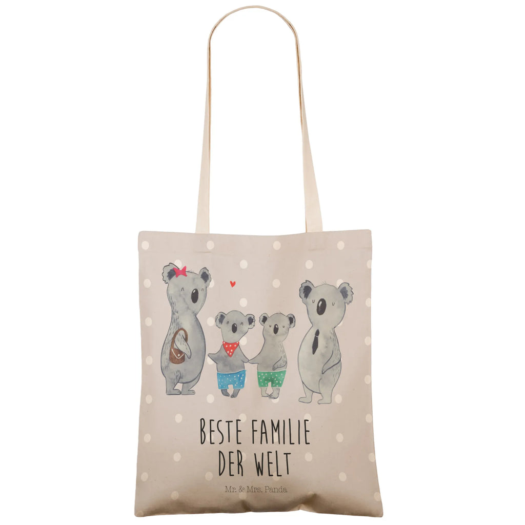 Einkaufstasche Koala Familie zwei Tragetasche, Tasche, Beutel, Stofftasche, Baumwolltasche, Umhängetasche, Shopper, Einkaufstasche, Beuteltasche, Familie, Vatertag, Muttertag, Bruder, Schwester, Mama, Papa, Oma, Opa, Koala, Koalabär, beste Familie, Familienzeit, Familienleben, Koalafamilie, Lieblingsfamilie