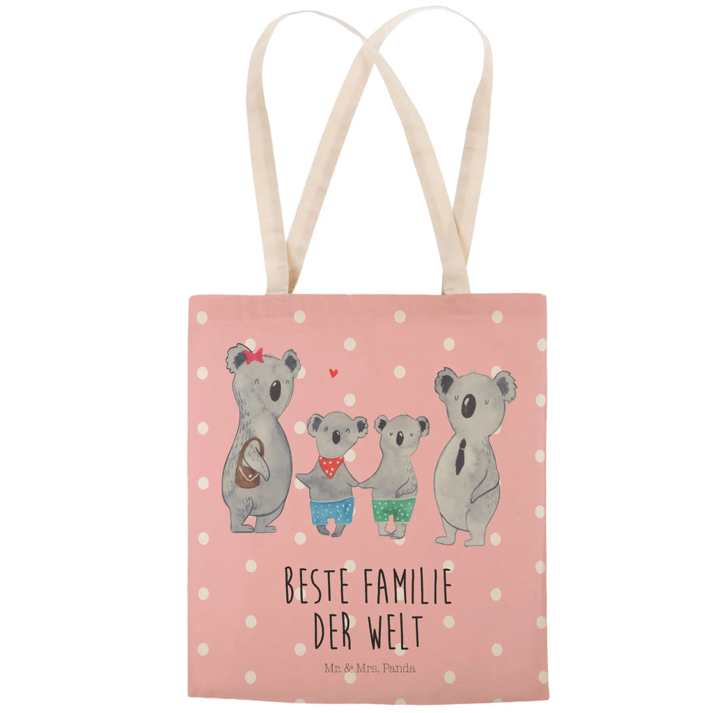 Einkaufstasche Koala Familie zwei Tragetasche, Tasche, Beutel, Stofftasche, Baumwolltasche, Umhängetasche, Shopper, Einkaufstasche, Beuteltasche, Familie, Vatertag, Muttertag, Bruder, Schwester, Mama, Papa, Oma, Opa, Koala, Koalabär, beste Familie, Familienzeit, Familienleben, Koalafamilie, Lieblingsfamilie