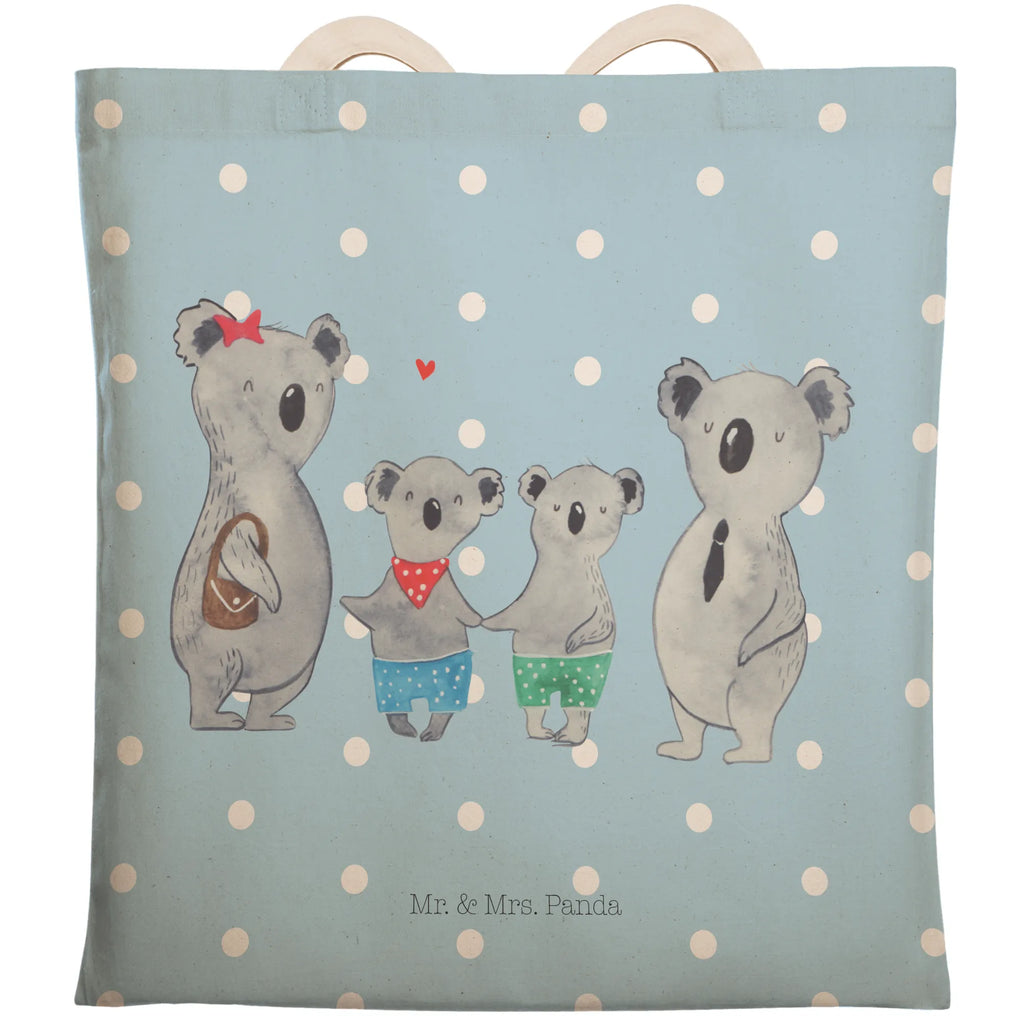 Einkaufstasche Koala Familie zwei Tragetasche, Tasche, Beutel, Stofftasche, Baumwolltasche, Umhängetasche, Shopper, Einkaufstasche, Beuteltasche, Familie, Vatertag, Muttertag, Bruder, Schwester, Mama, Papa, Oma, Opa, Koala, Koalabär, beste Familie, Familienzeit, Familienleben, Koalafamilie, Lieblingsfamilie