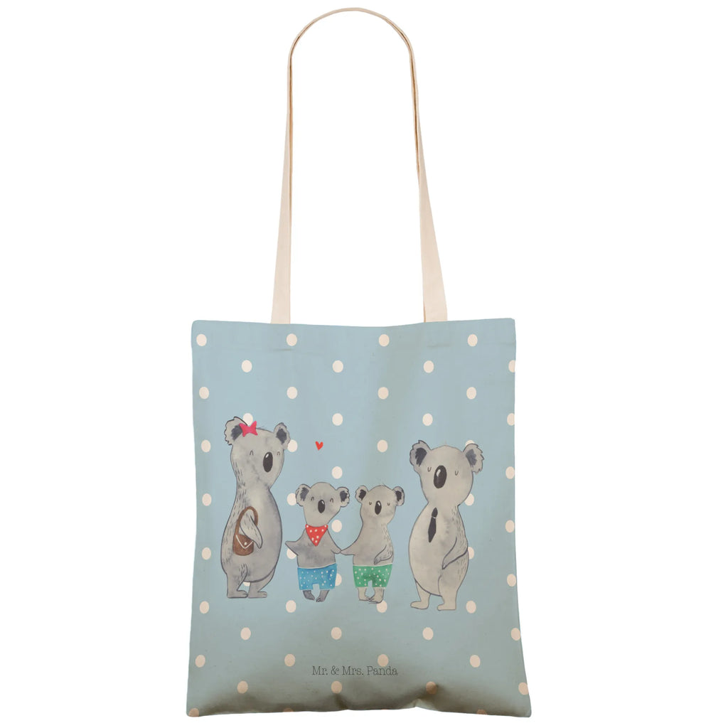 Einkaufstasche Koala Familie zwei Tragetasche, Tasche, Beutel, Stofftasche, Baumwolltasche, Umhängetasche, Shopper, Einkaufstasche, Beuteltasche, Familie, Vatertag, Muttertag, Bruder, Schwester, Mama, Papa, Oma, Opa, Koala, Koalabär, beste Familie, Familienzeit, Familienleben, Koalafamilie, Lieblingsfamilie