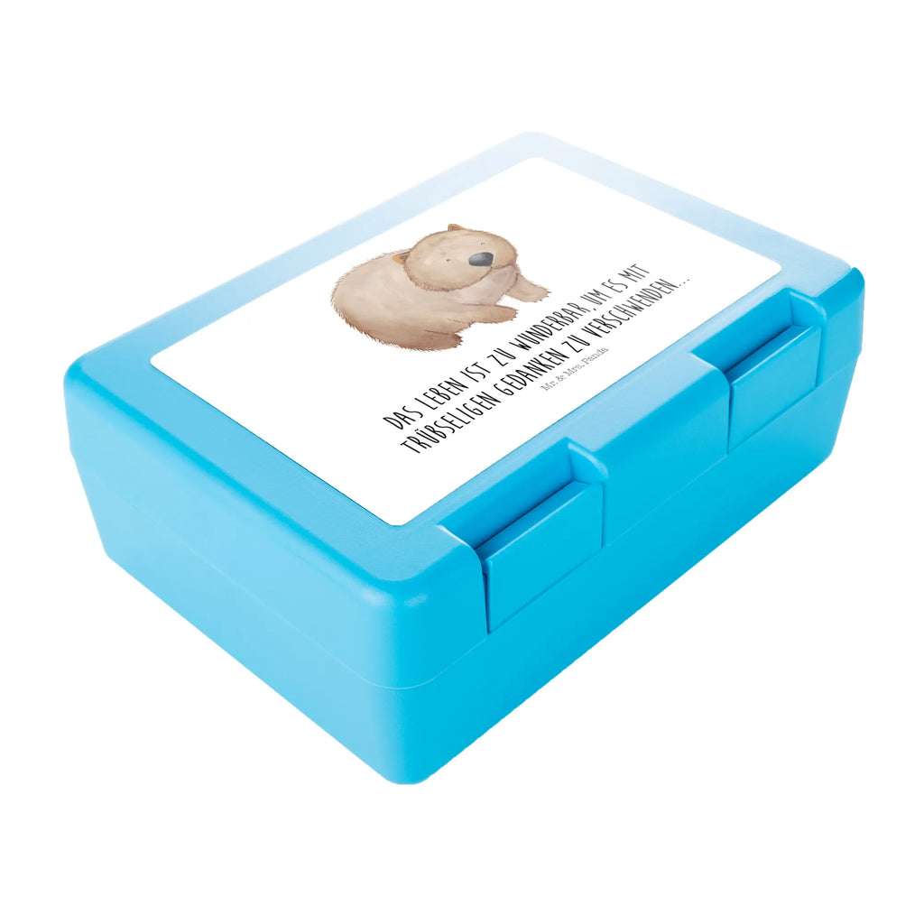 Brotdose Wombat Brotbox, Snackbox, Lunch box, Butterbrotdose, Brotzeitbox, Tiermotive, Gute Laune, lustige Sprüche, Tiere, Wombat, Das Leben ist schön, Motivation, Spruch, Australien